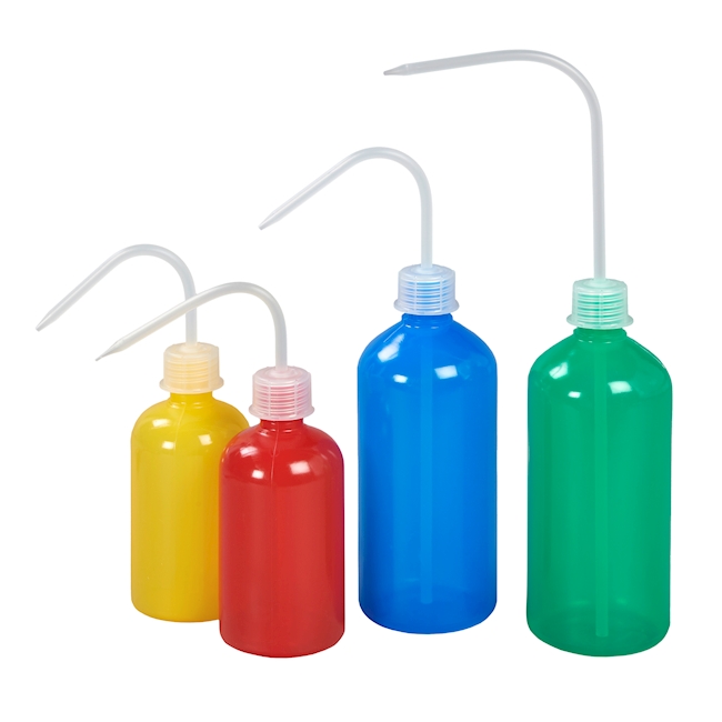 Wash bottle red 250 ml (PE-LD)